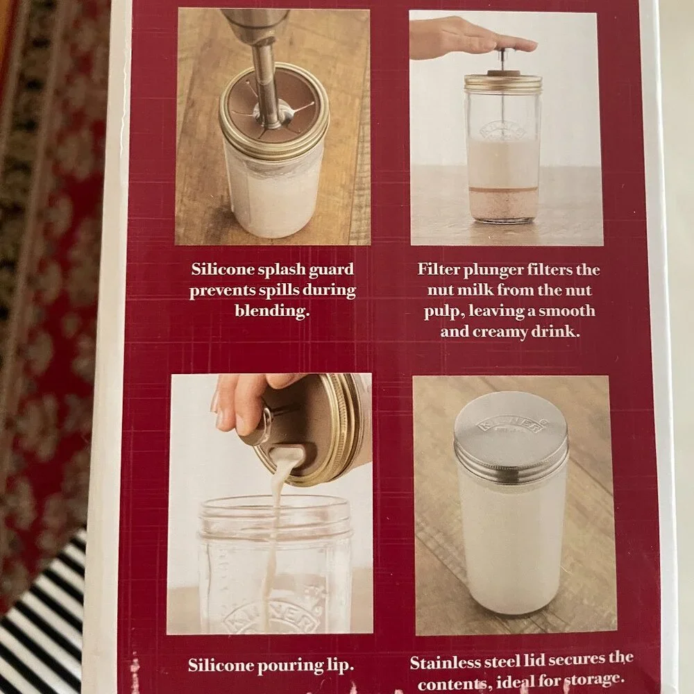 FIRM. New! Kilner Glass Nut Drink Making Set - Picture 12 of 12